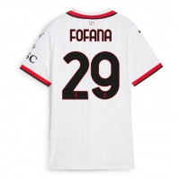 Camiseta AC Milan Youssouf Fofana #29 Segunda Equipación Replica 2024-25 para mujer mangas cortas